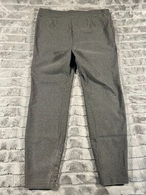 SOHO Apparel LTD Dress Pants Women's Petite XL Black Gray Plaid Pull-On Skinny L